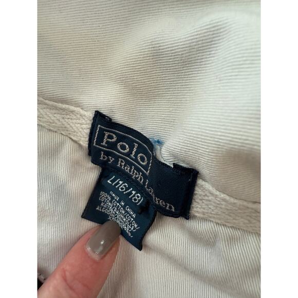 Polo Ralph Lauren Boys Classic Rugby Shirt Maroon Navy Blue L - Picture 4 of 4